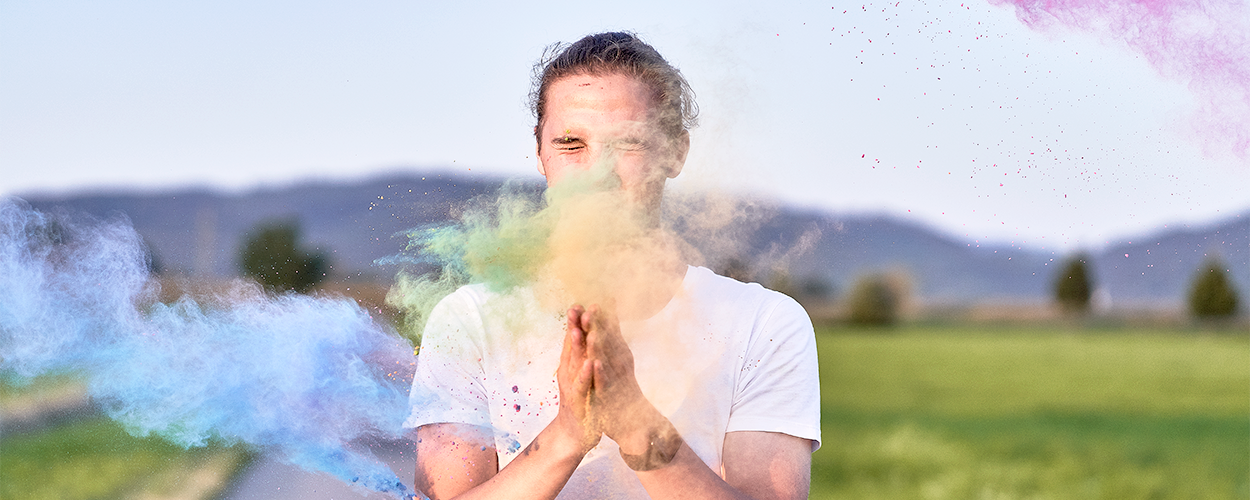 Holi Shooting Portrait